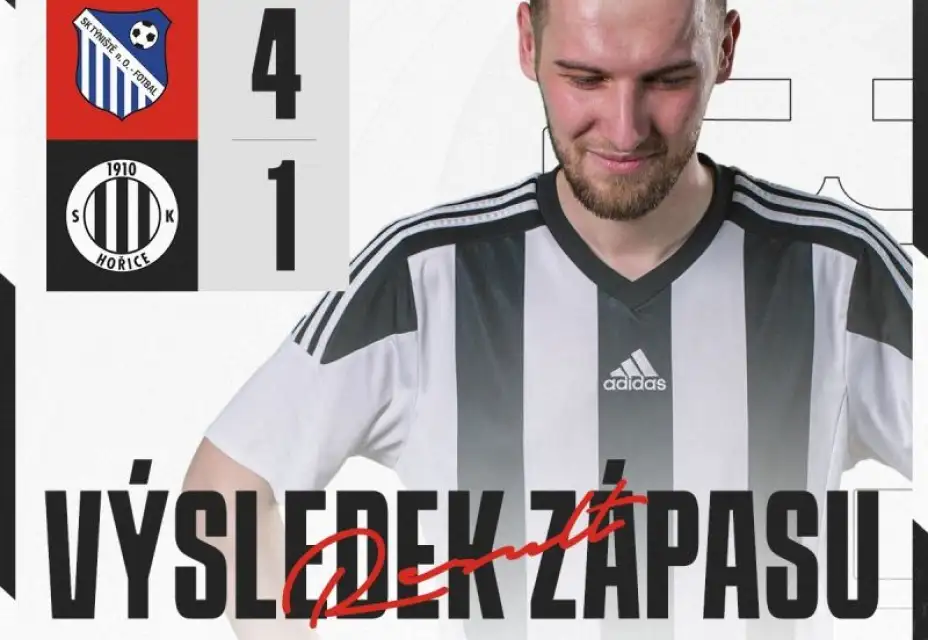 SK Týniště nad Orlicí : TJ Jiskra Hořice 4:1 (2:0)