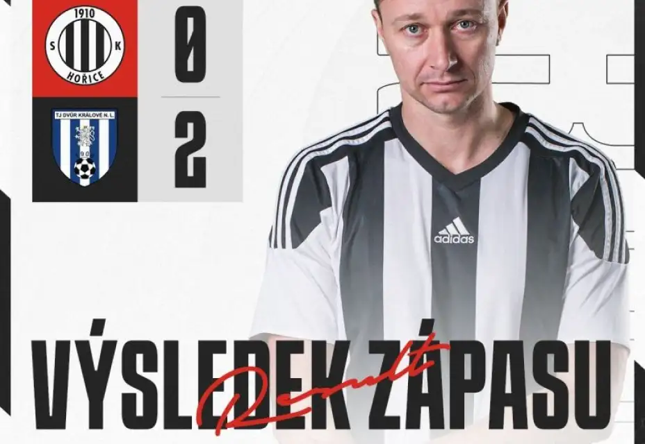 TJ Jiskra Hořice : TJ Dvůr Králové nad Labem 0:2 (0:1)