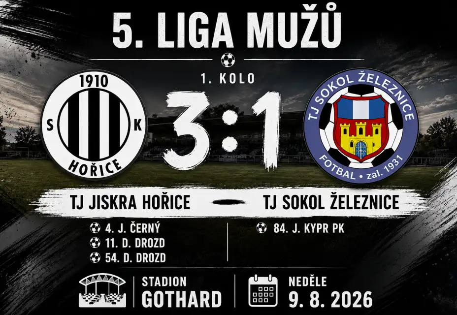 Hořice - Železnice 3:1